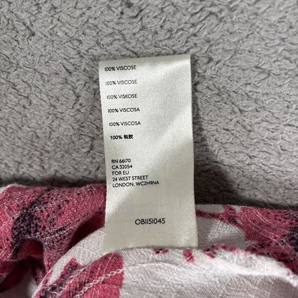 Free People Size S French Quarter Ivory Floral Print Wrap Mini Dress Bohemian - Picture 14 of 14